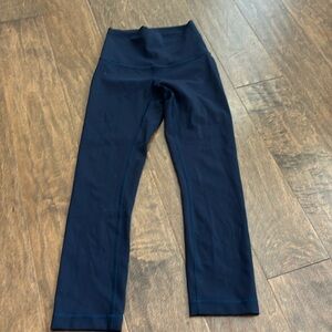 Lululemon, navy blue, 19 inch leggings, size 2